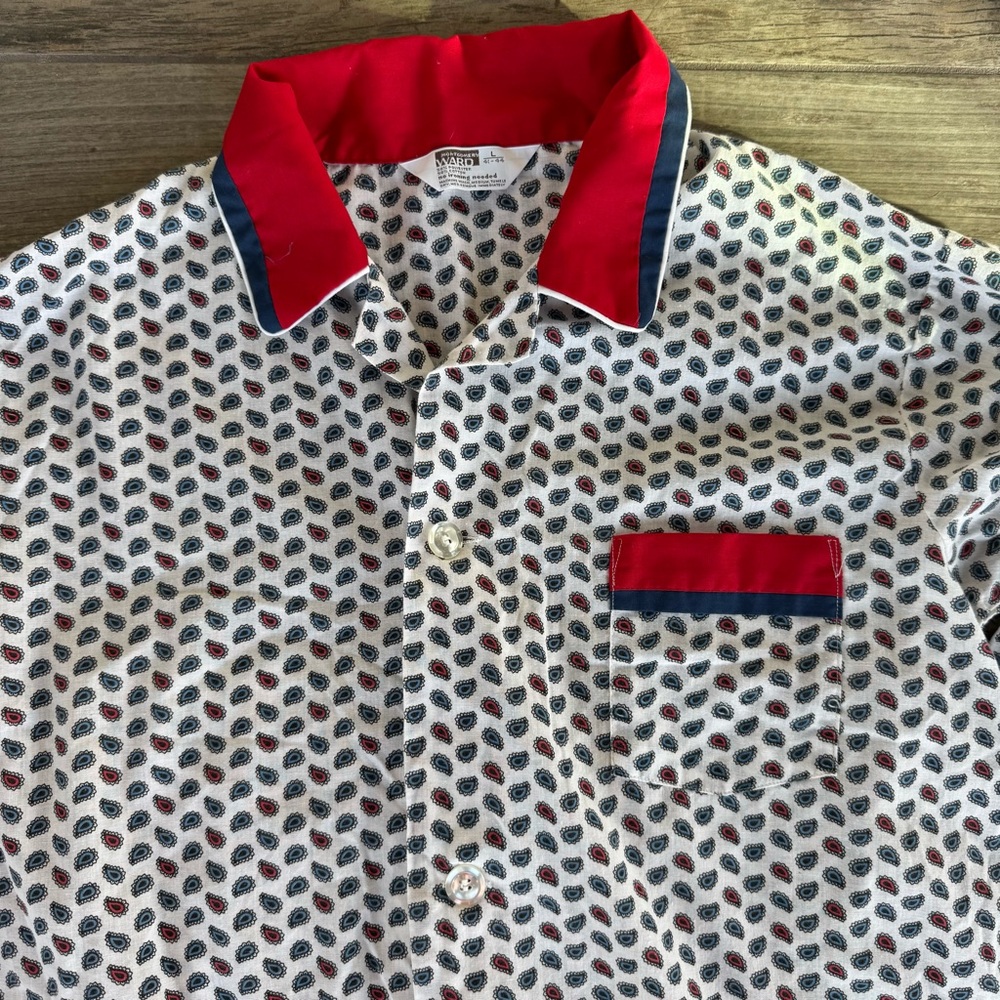Vintage Men’s Cotton Pajamas Set Montgomery Ward Large